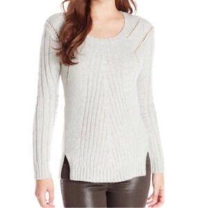 NWT Sam Edelman Dove Grey Pointelle Sweater Size S
Wool/Angora Blend